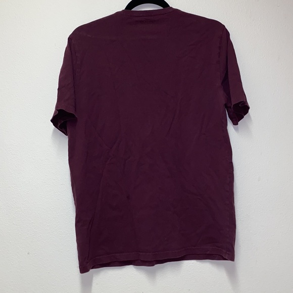 Pocket V-Neck Tee Maroon - Picture 4 of 4